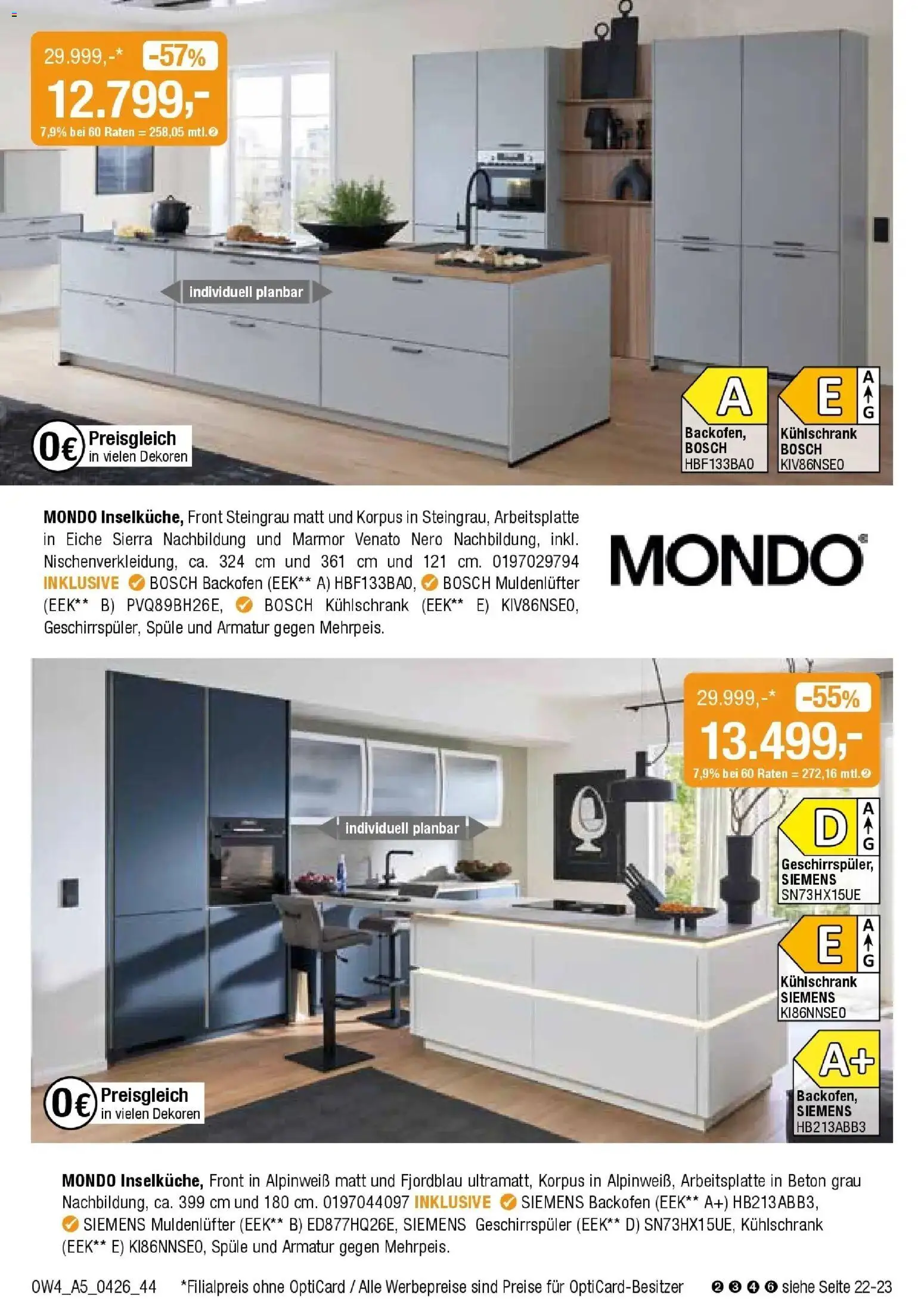 Angebote - Für Zuhause-Liebhaber – gültig ab 01.04.2026 | Seite: 44 | Produkte: Bosch, Geschirrspüler, Kühlschrank, Backofen