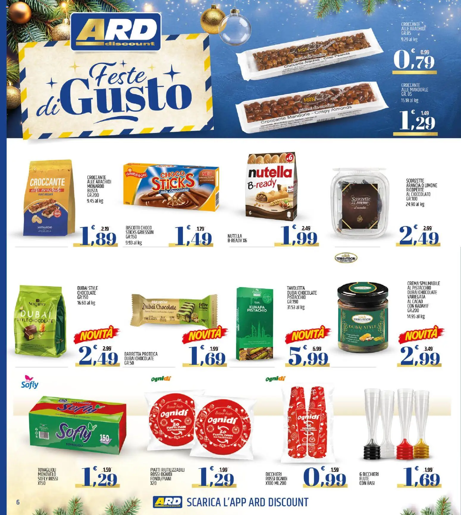 Volantino ARD Discount del 01.12.2025 | Pagina: 6 | Prodotti: Cioccolato, Biscotti, Limone, Barretta