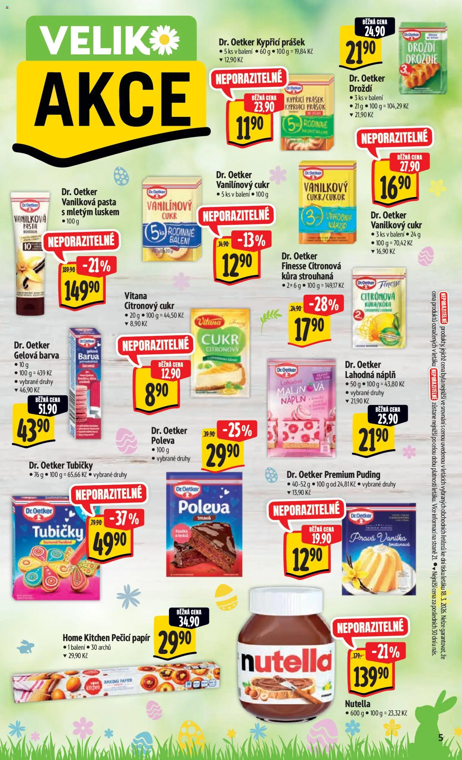 Albert leták - Hypermarket od 25.03.2026 | Strana: 11 | Produkty: Puding, Cukr, Droždí, Nutella