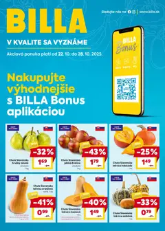 Billa leták platný od 22.10.2025
