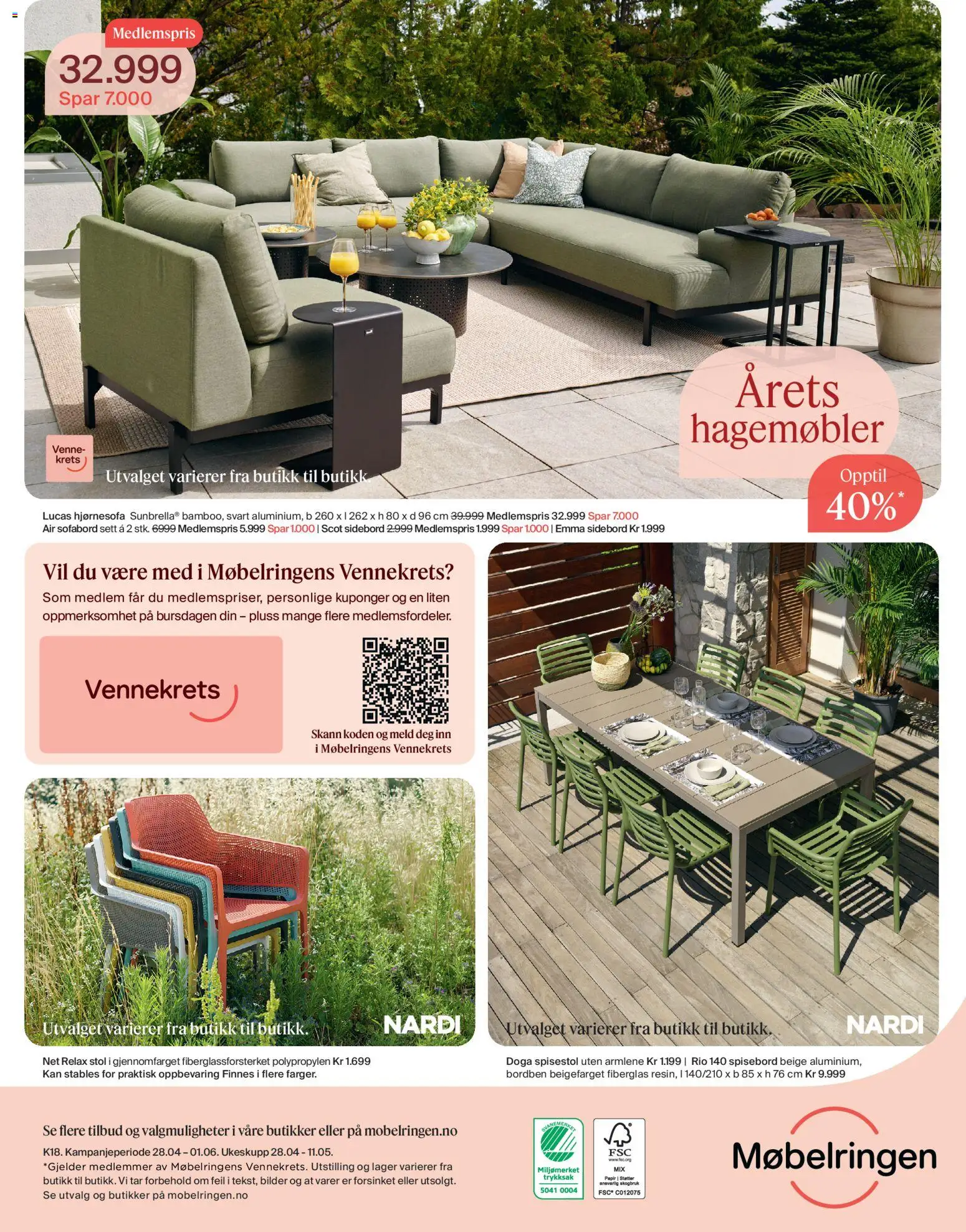 {H1} | Side: 16 | Produkter: Spisebord, Sidebord, Stol, Hagemøbler