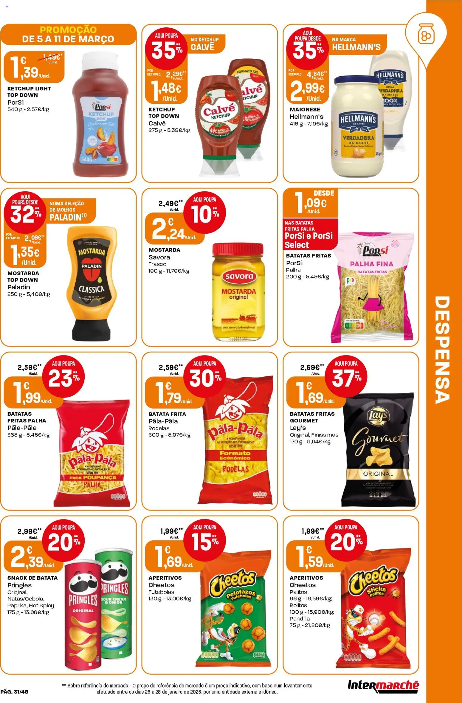 Intermarché folheto │ válido de 05.03.2026 | Página: 31 | Produtos: Batata, Top, Batata frita, Base
