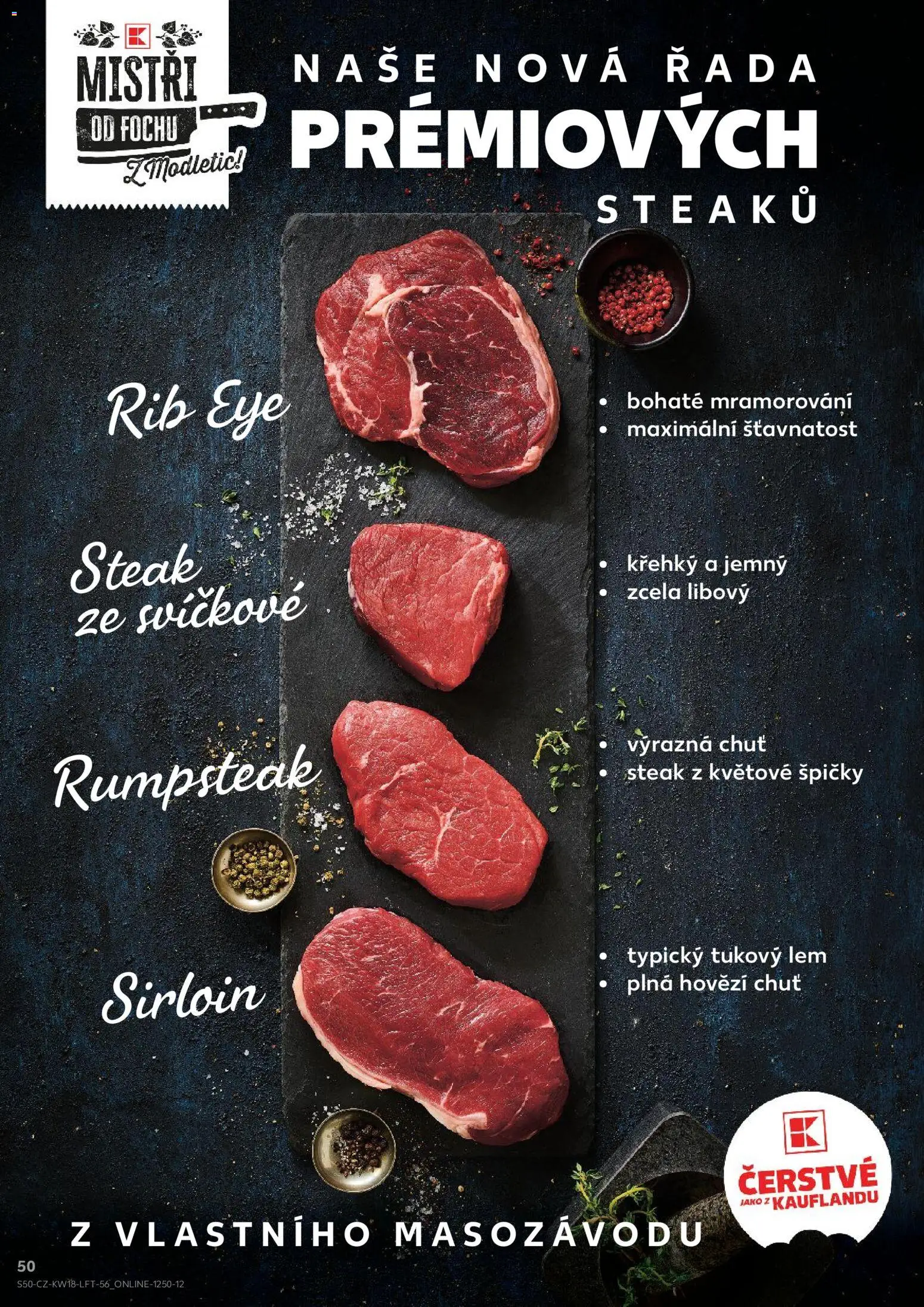 Kaufland leták - Kolín od 29.04.2026 | Strana: 50 | Produkty: Rumpsteak, Hovězí, Steak