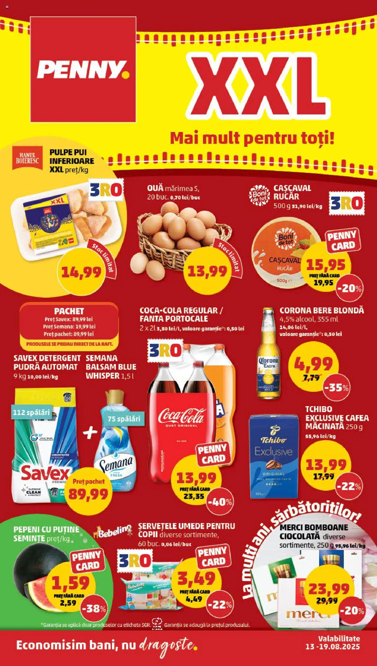 Catalog PENNY – valabil de la 13.08.2025 | Pagină: 1 | Produse: Pudră, Balsam, Ouă, Detergent