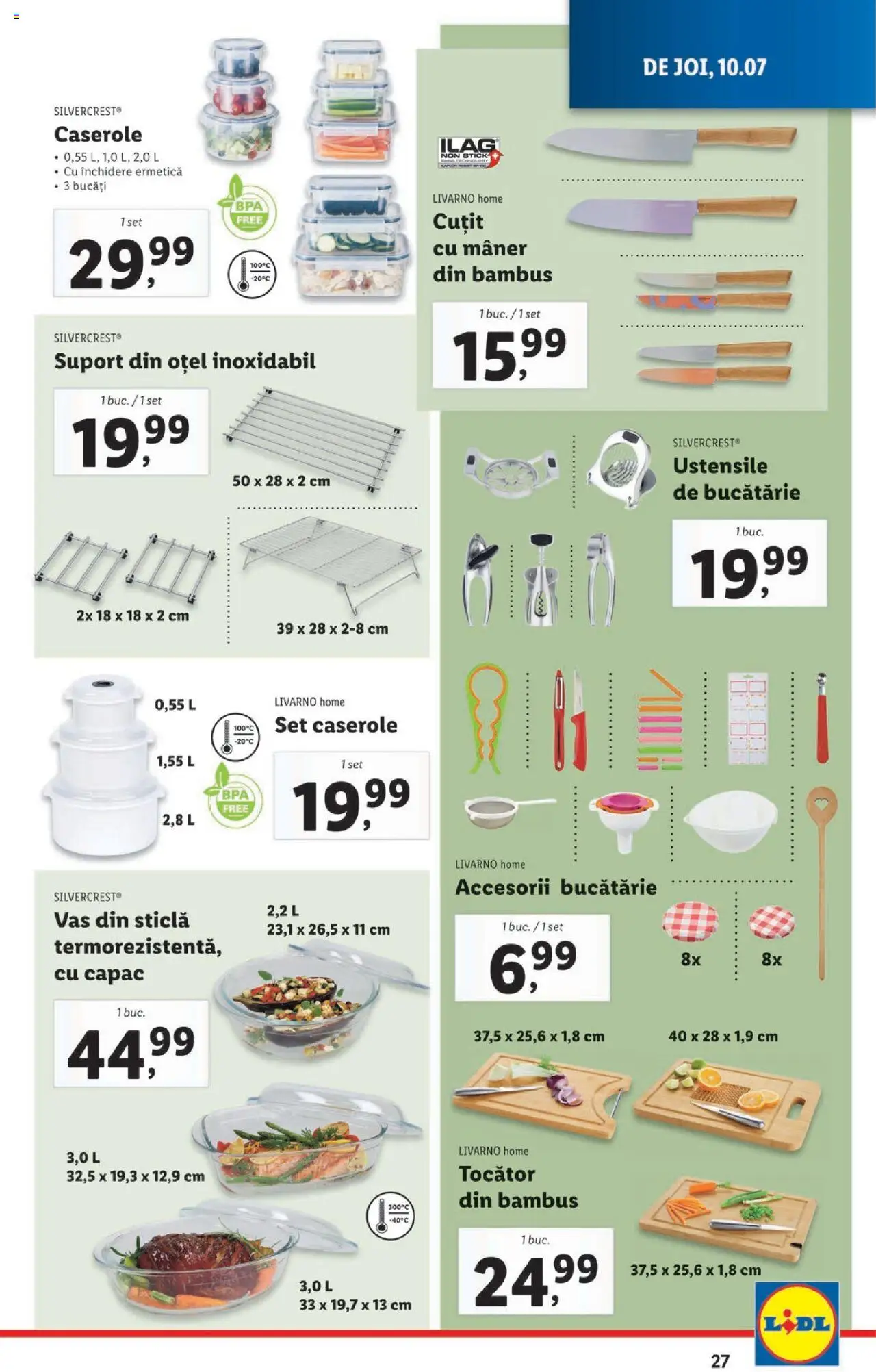 Catalog Lidl – valabil de la 07.07.2025 | Pagină: 27 | Produse: Caserole, Accesorii bucătărie, Mâner, Bucătărie