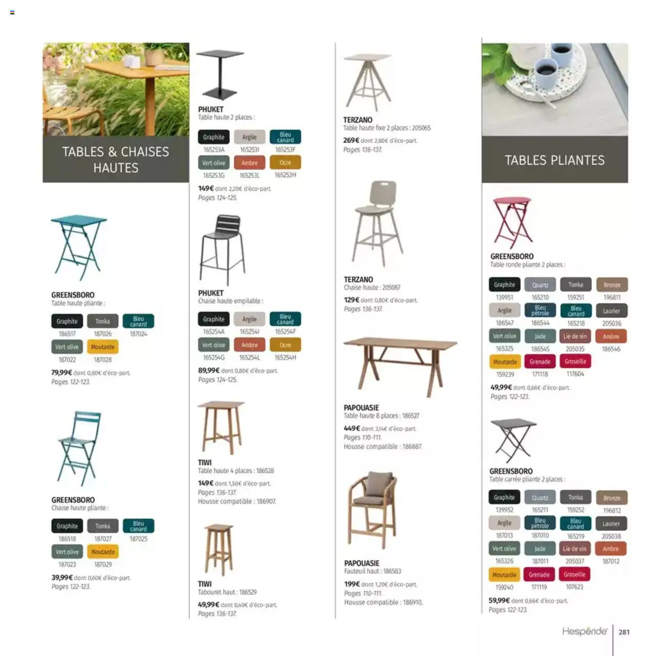  | Page: 281 | Produits: Argile, Fauteuil, Chaise, Moutarde