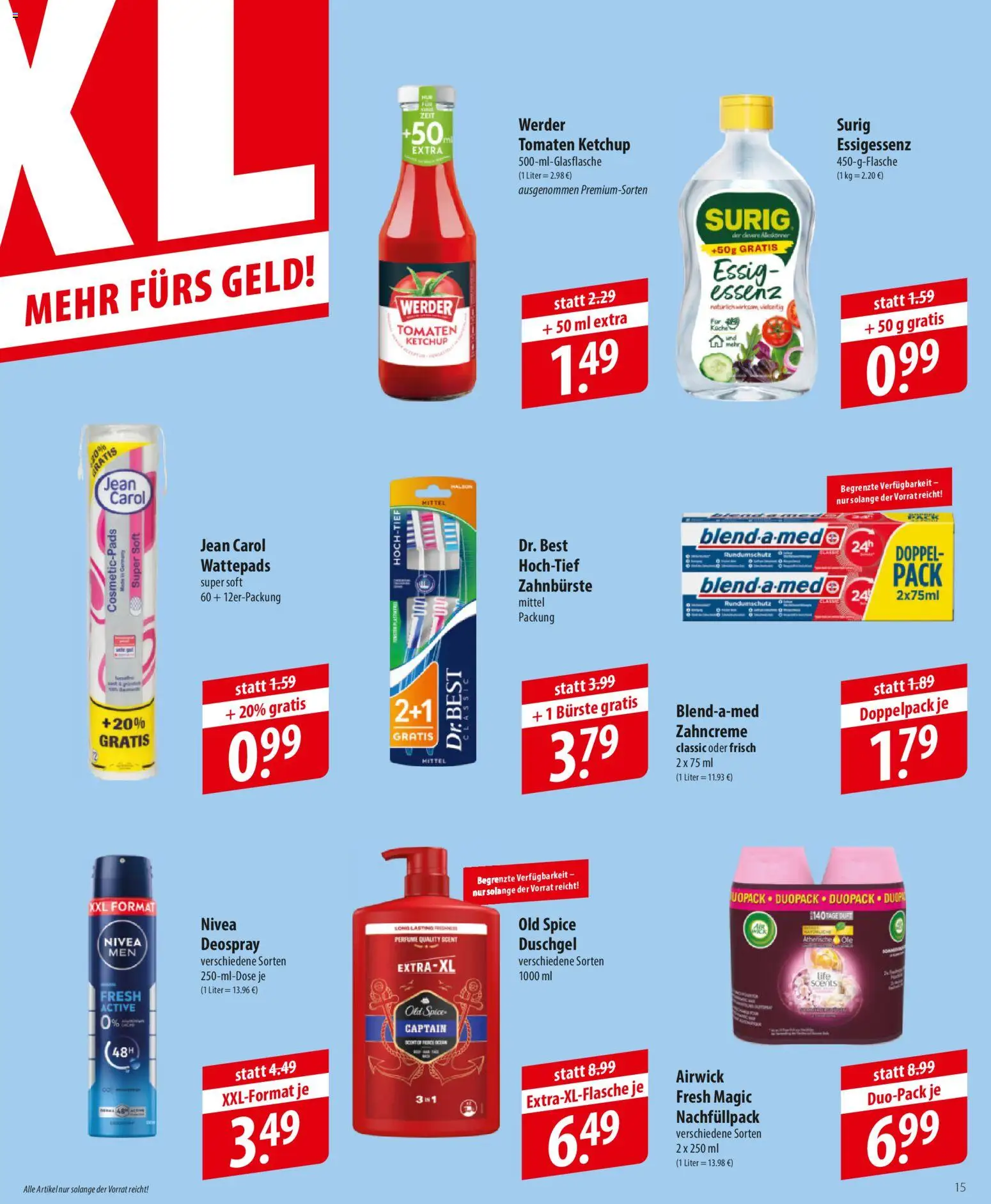 Famila Prospekt 	 – gültig ab 09.02.2026 | Seite: 15 | Produkte: Wattepads, Duft, Deospray, Ketchup