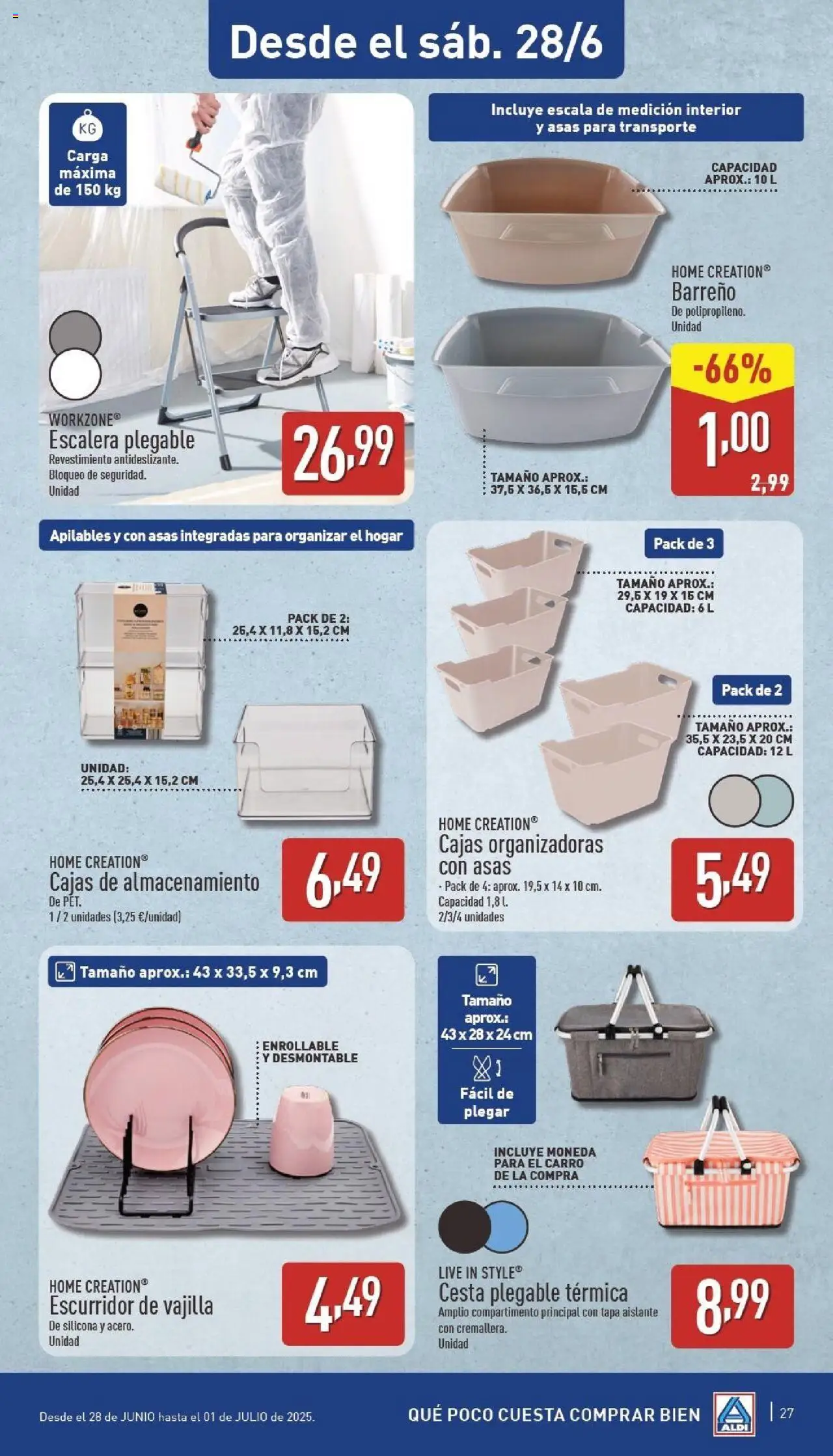 Aldi folleto Canarias │ válido desde el 23.06.2025 | Página: 27 | Productos: Βρεφικό κρεβάτι, Cesta