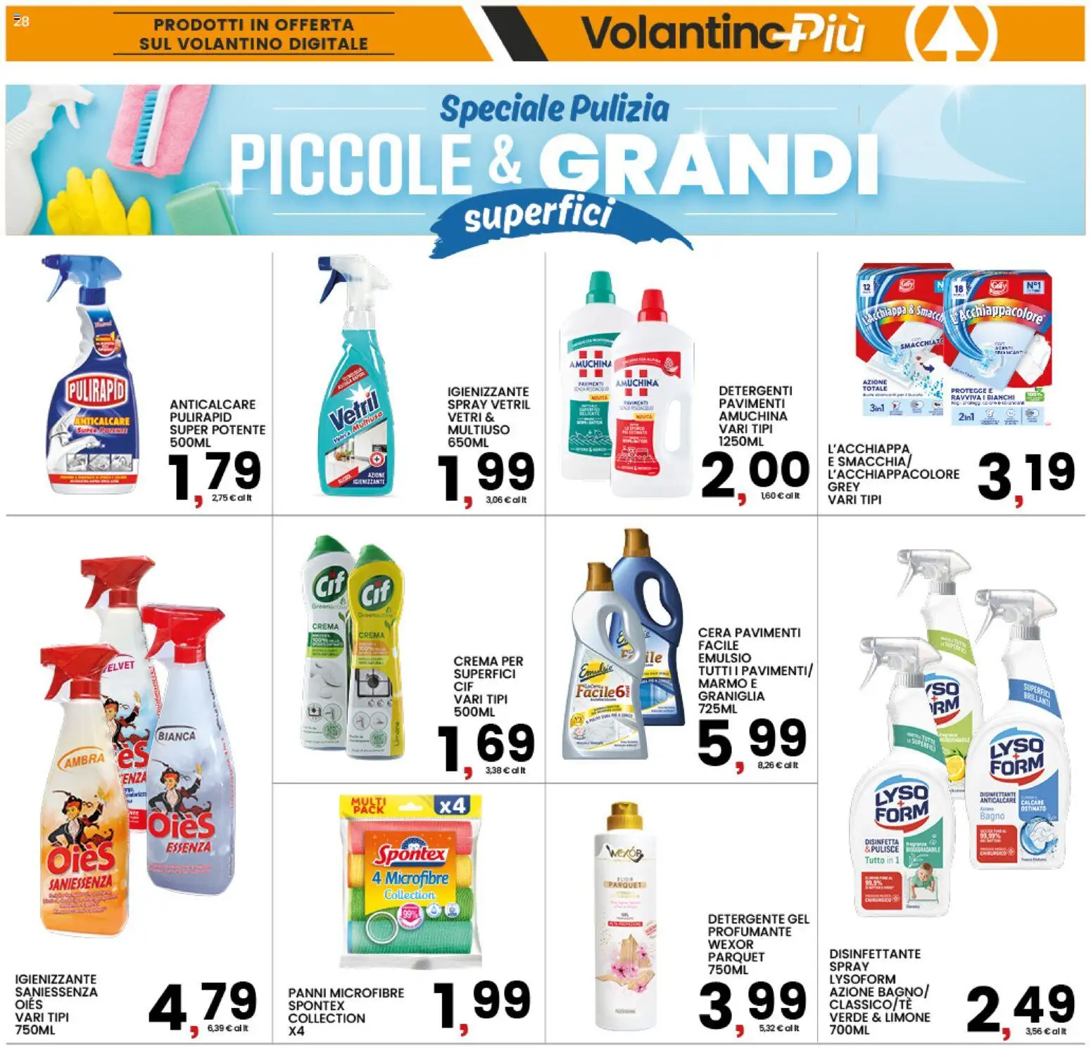 Volantino Interspar del 20.04.2026 | Pagina: 28 | Prodotti: Crema, Detergente, Limone, Bagno