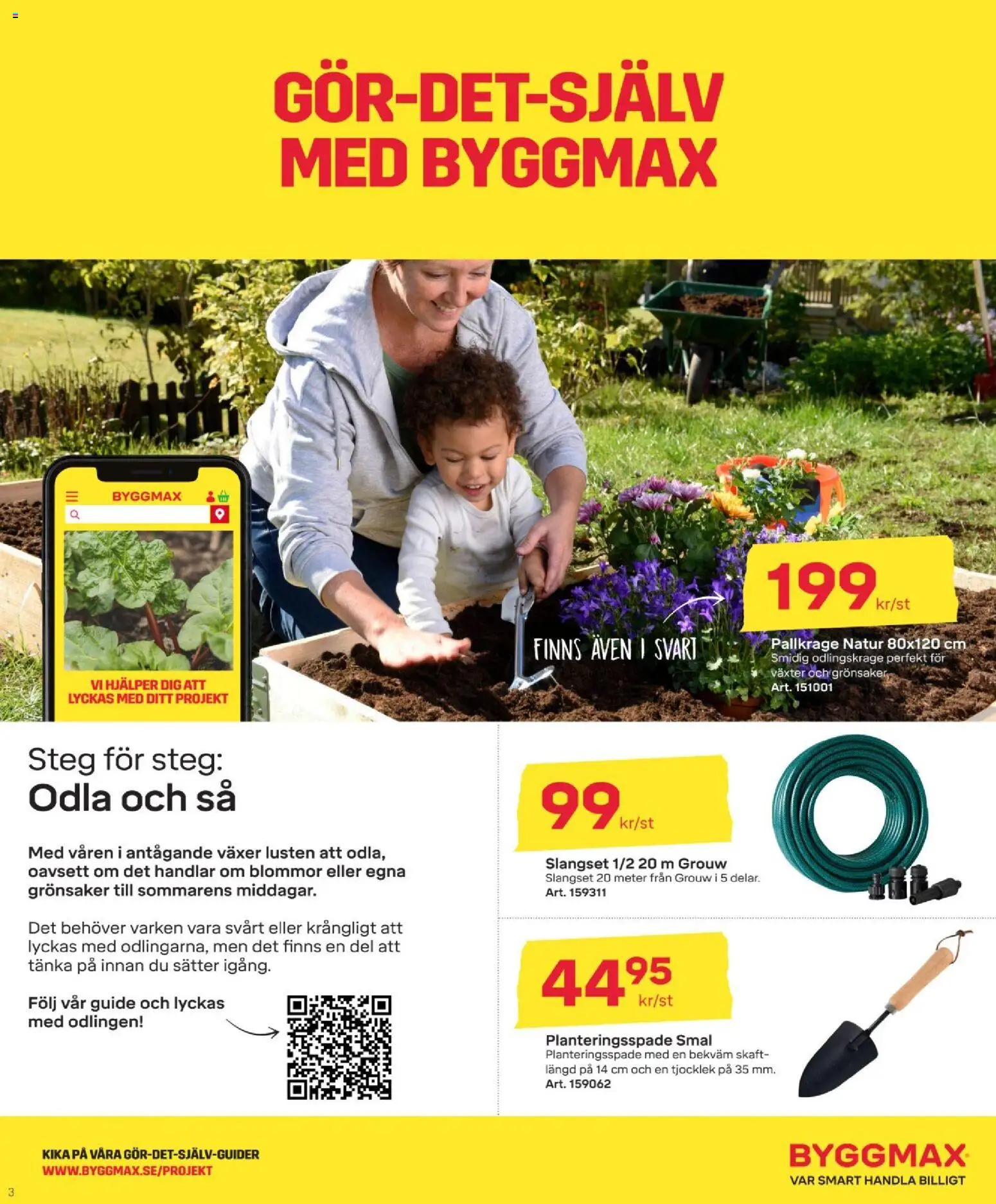 ByggMax reklamblad aktuell från 19.03.2026 | Sida: 3 | Produkter: Pallkrage