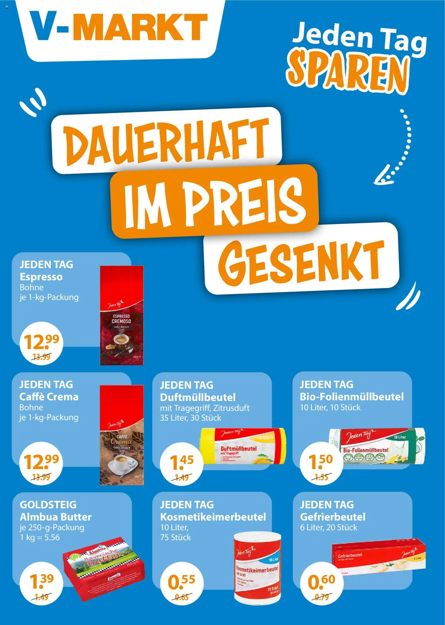 V-Markt - Dauerniedrigpreissenkung – gültig ab 13.11.2025 | Seite: 1 | Produkte: Butter