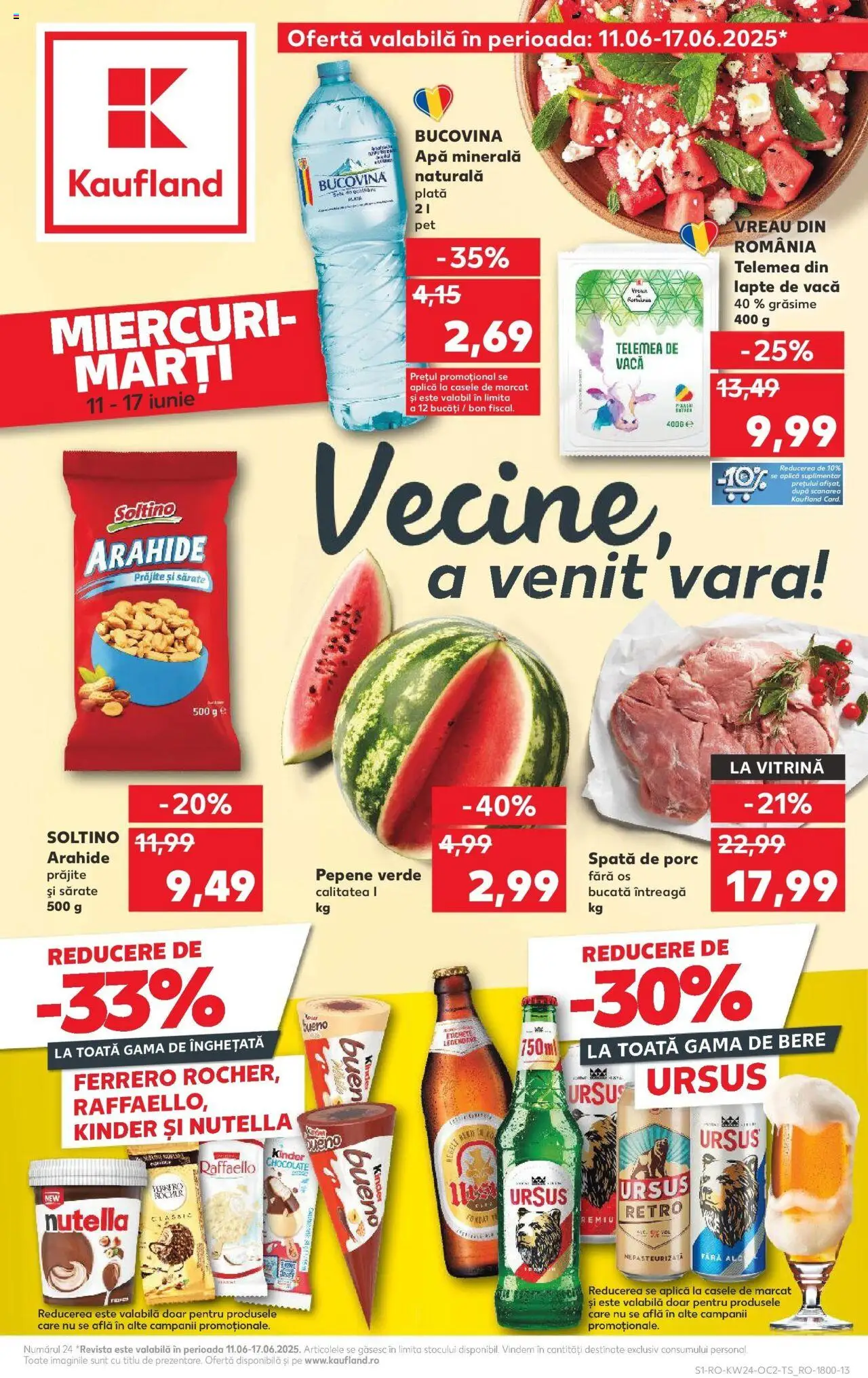 Catalog Kaufland - Satu Mare – valabil de la 11.06.2025 | Pagină: 1 | Produse: Arahide, Lapte, Bere, Înghețată