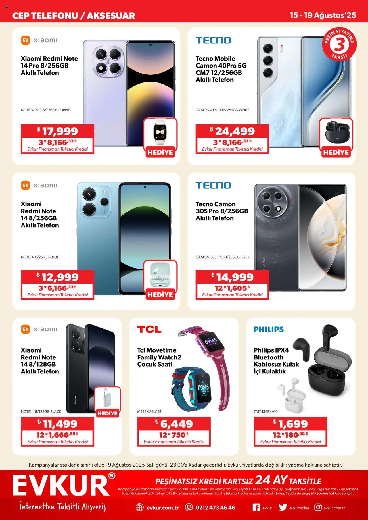 Evkur Katalog - 15.08.2025 tarihinden itibaren geçerlidir | Sayfa: 2 | Ürünler: Telefon, Akıllı telefon, Kulaklık