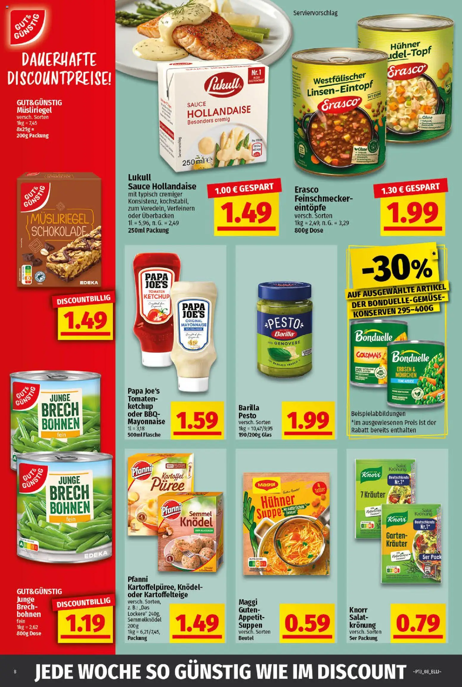 Elli Markt Prospekt Greffen – gültig ab 23.03.2026 | Seite: 8 | Produkte: Knorr, Erasco, Salat, Erbsen