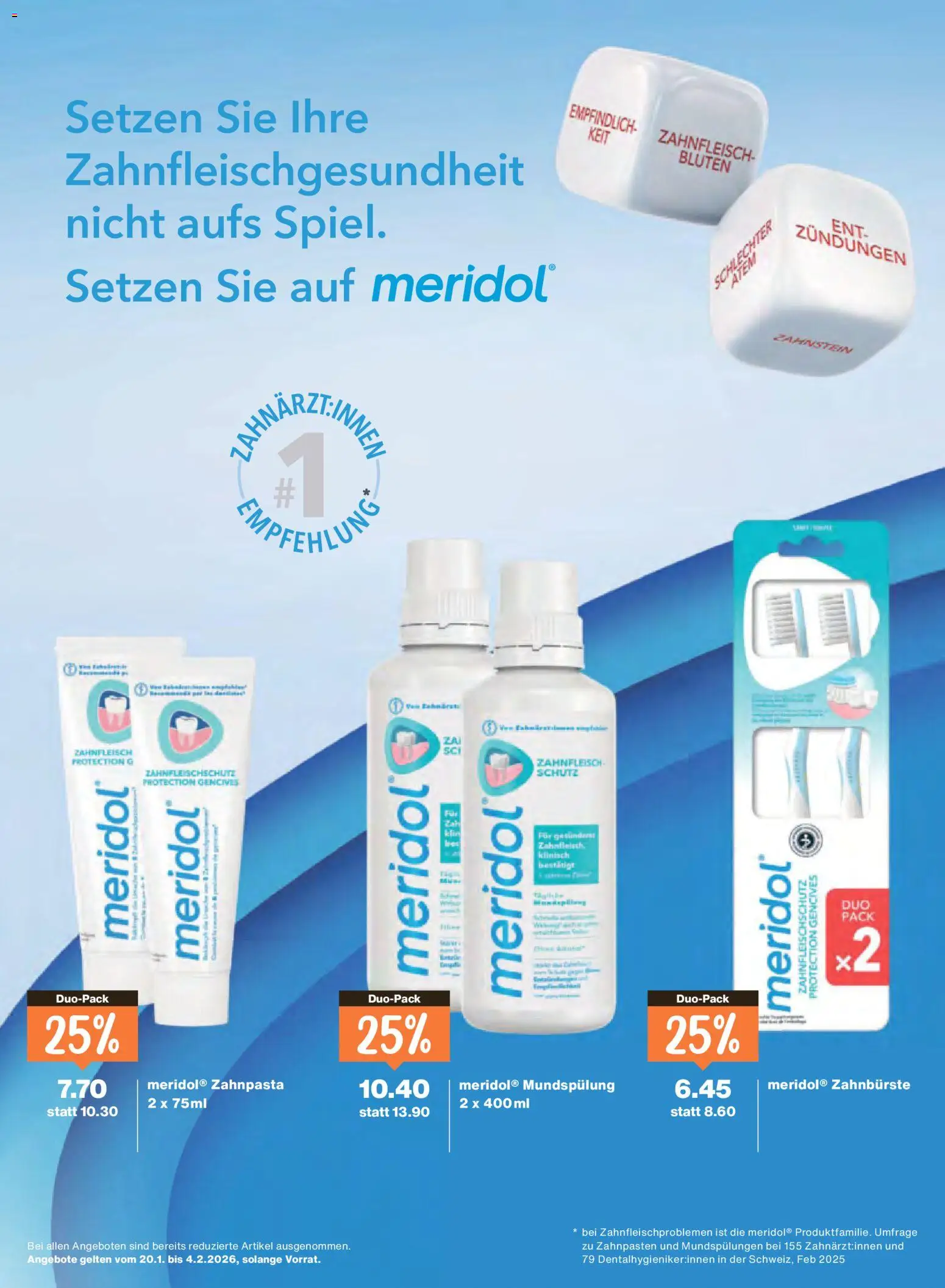 Migros Magazin – gültig ab 19.01.2026 | Seite: 26 | Produkte: Zahnpasta, Zahnbürste