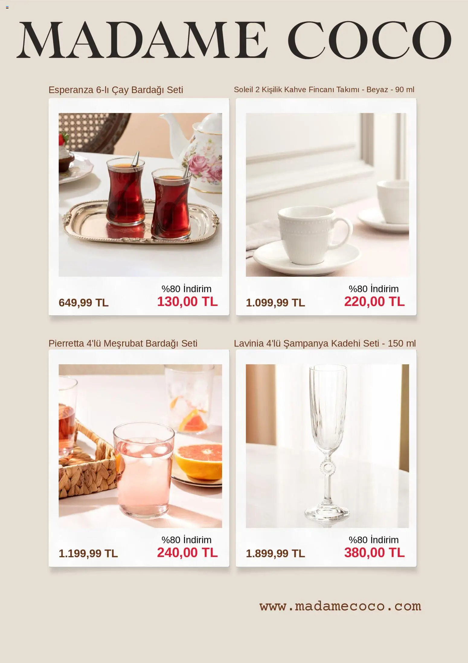 Madame Coco Black Friday - 03.11.2025 tarihinden itibaren geçerlidir | Sayfa: 5 | Ürünler: Kahve, Çay, Çay bardağı