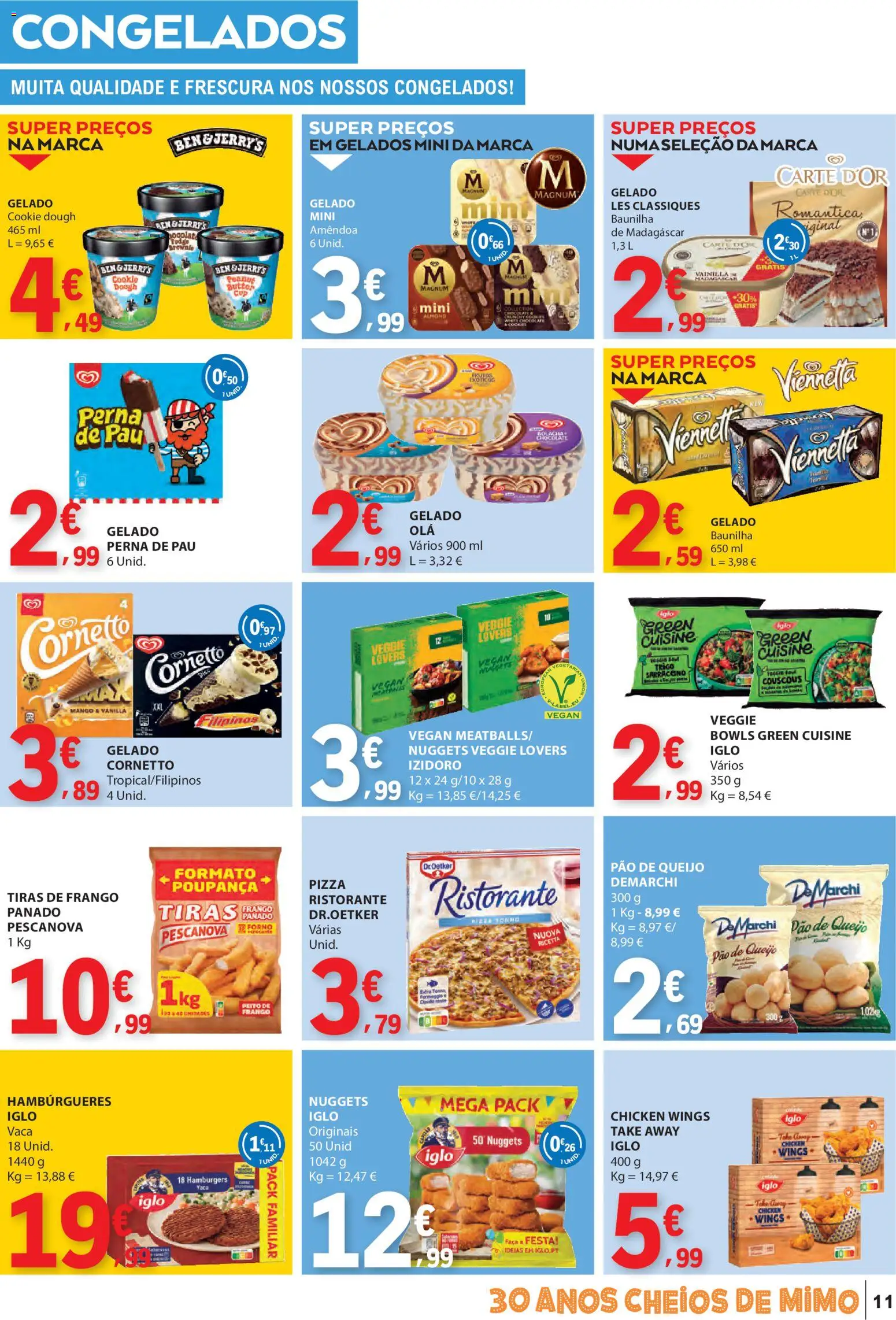 E.Leclerc folheto │ válido de 02.01.2026 | Página: 11 | Produtos: Pão de queijo, Queijo, Chocolate, Pizza