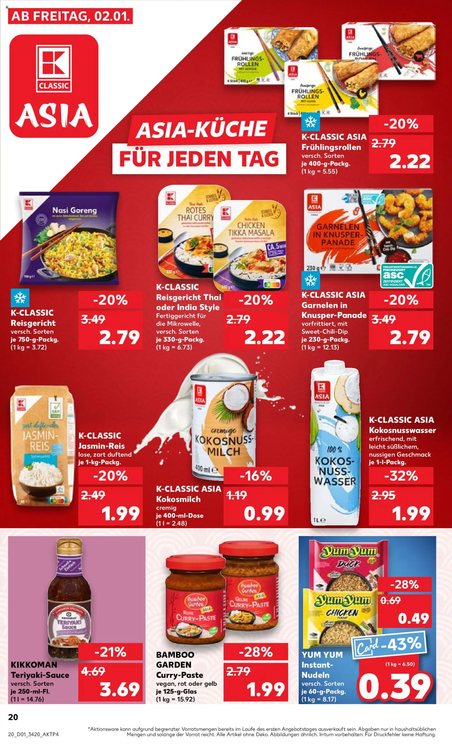 Kaufland prospekt Berlin	 – gültig ab 04.01.2026 | Seite: 26 | Produkte: Jasminreis, Garnelen, Wasser, Nudeln