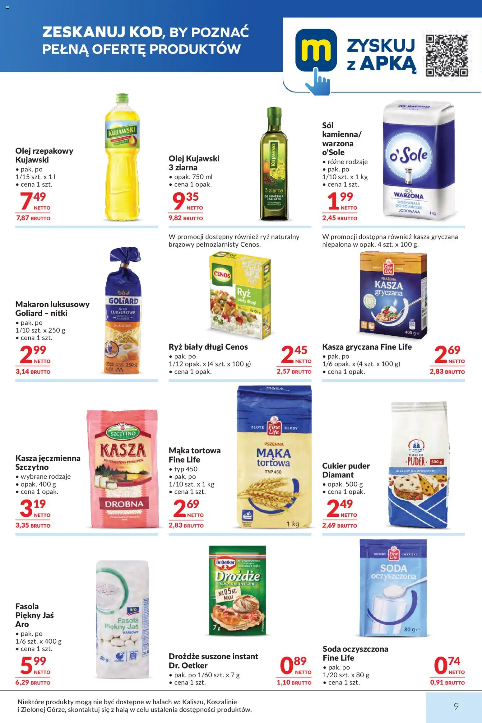 Makro Gazetka - Mega oferty dla Twojego Sklepu od 07.01.2026 | Strona: 9 | Produkty: Kasza gryczana, Olej kujawski, Ryż, Cukier