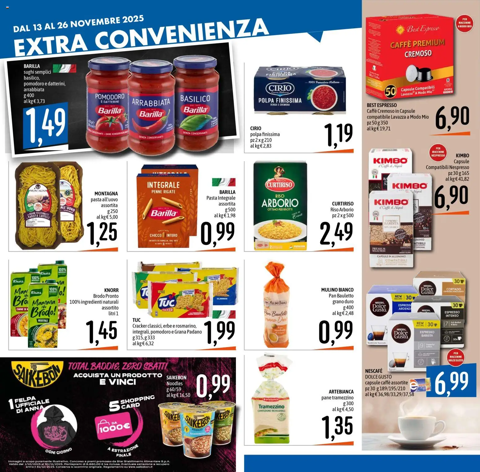 Volantino Emisfero del 13.11.2025 | Pagina: 18 | Prodotti: Pane, Pollo, Grana Padano, Gamberetti