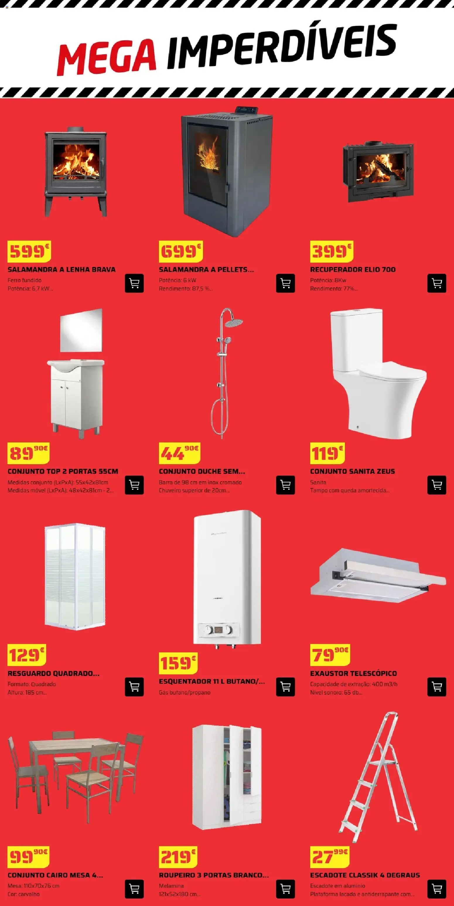 BricoMarché - megaimperdiveis Águeda │ válido de 23.10.2025 | Página: 3 | Produtos: Roupeiro, Portas, Mesa, Chuveiro