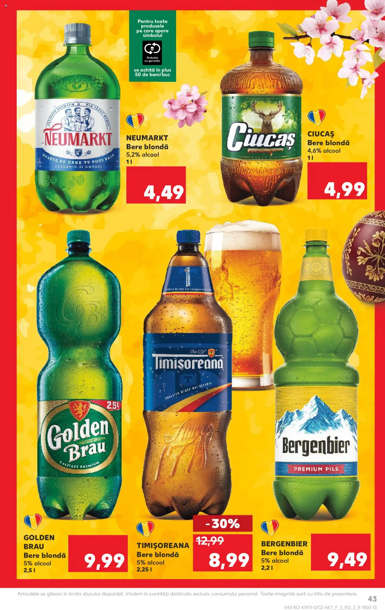 Noul catalog Kaufland – valabil de la 11.03.2026 | Pagină: 43 | Produse: Atıştırmalık, Bere, Plastik Kulübe