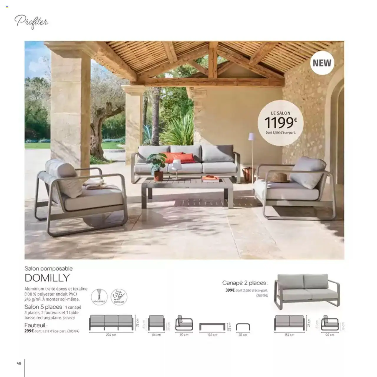  | Page: 48 | Produits: Canapé, Fauteuil, Table basse, Table
