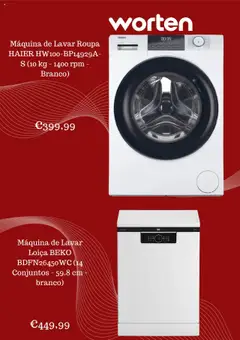 Worten Promoções │ válido de 01.09.2025 | Página: 3 | Produtos: Máquina de lavar