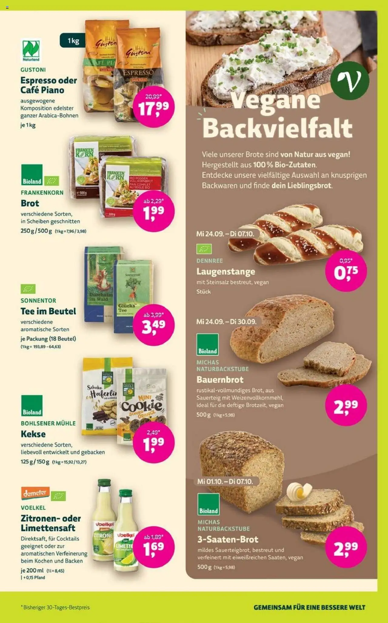 Denns BioMarkt Angebote – gültig ab 24.09.2025 | Seite: 9 | Produkte: Zitrone, Brot, Kekse, Zitronen