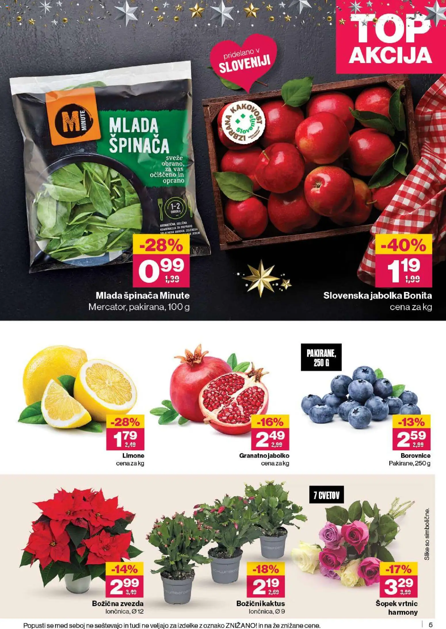 Novi Mercator katalog ponudbe – veljaven od 27.11.2025 | Stran: 5 | Izdelki: Šopek, Jabolka, Borovnice