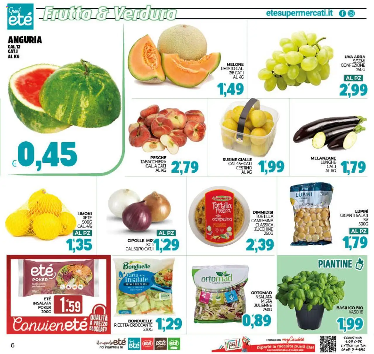 Volantino Eté del 25.07.2025 | Pagina: 6 | Prodotti: Melanzane, Zucchine, Susine, Cestino