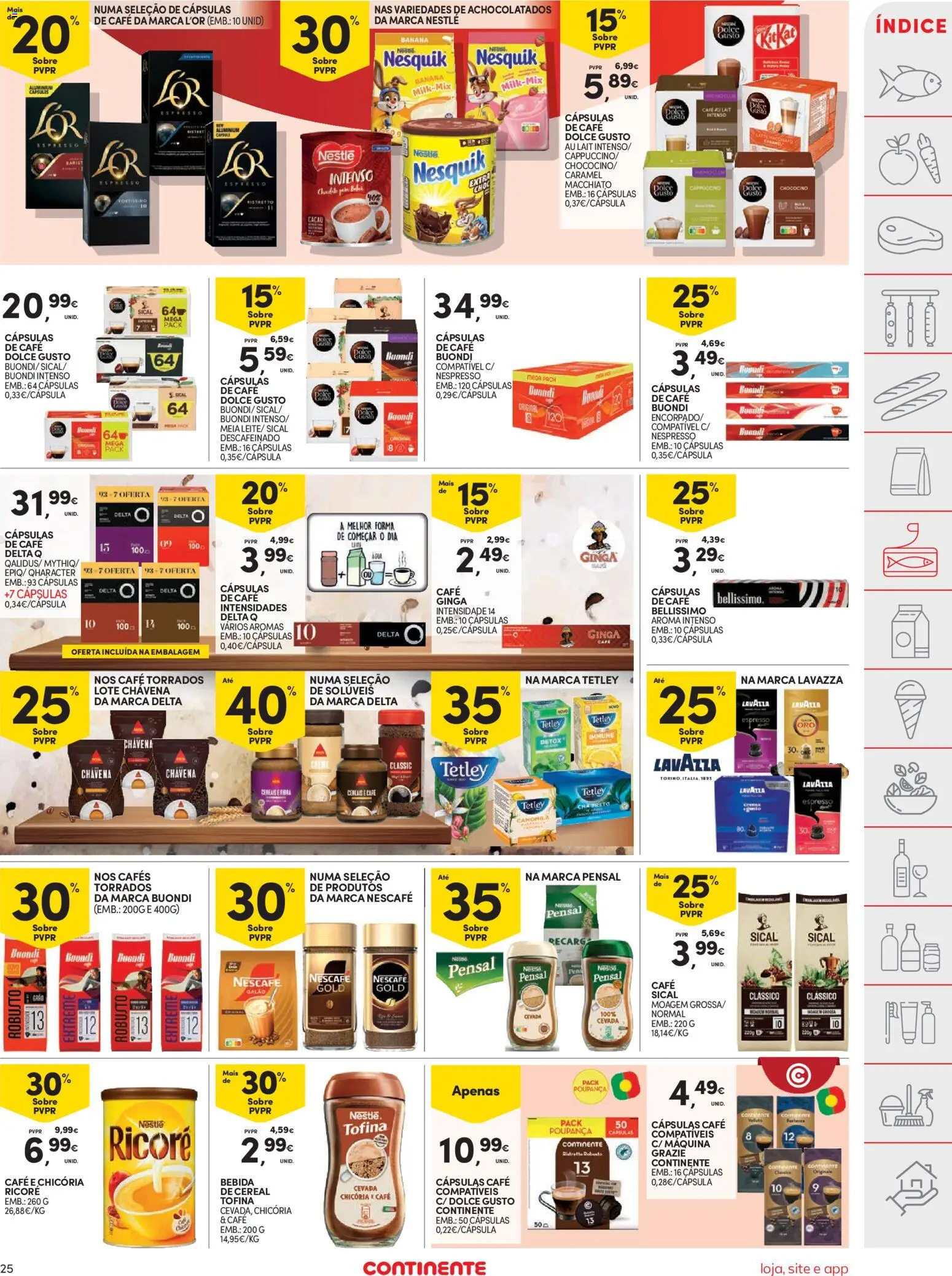 Continente folheto │ válido de 25.11.2025 | Página: 25 | Produtos: Banana, Café, Chocolate, Bebida