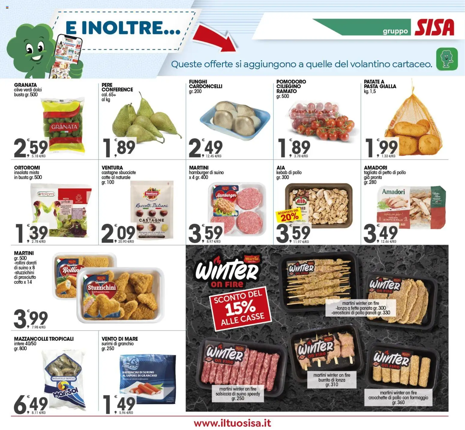 Volantino SISA del 27.12.2025 | Pagina: 11 | Prodotti: Petto di Pollo, Prosciutto Cotto, Pollo, Pasta