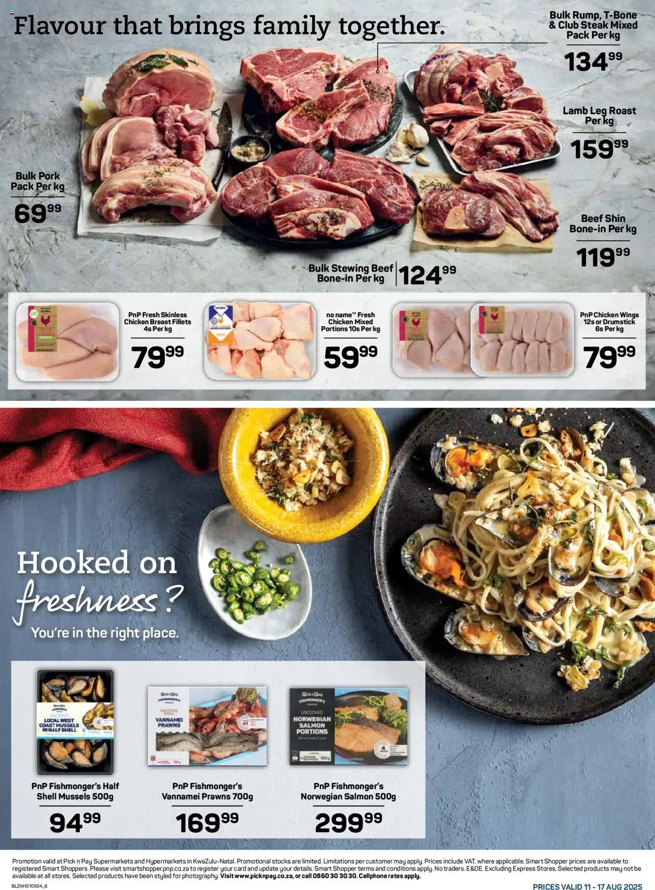 Pick n Pay KwaZulu-Natal - Weekly Specials │ valid from 11.08.2025 | Page: 6 | Products: Steak, Chicken, Pork, Beef
