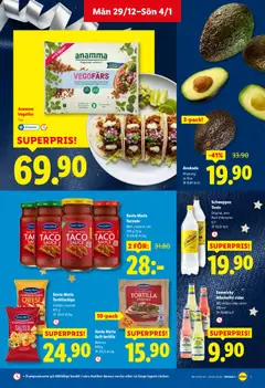 Lidl - erbjudanden - Förhandsvisning av reklamblad från butik Lidl aktuell från 29.12.2025 | Sida: 9 | Produkter: Tacosås, Tortillachips, Vegofärs, Cider