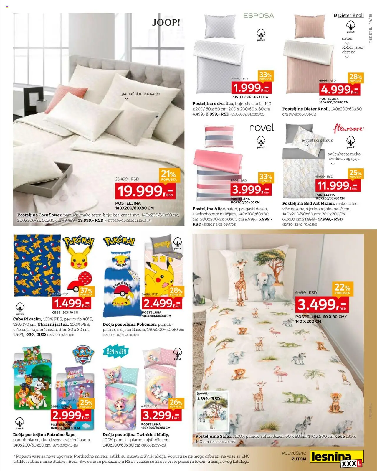 Lesnina XXXL katalog - važi od 04.08.2025 | Strana: 15 | Proizvode: Ćebe, Posteljine