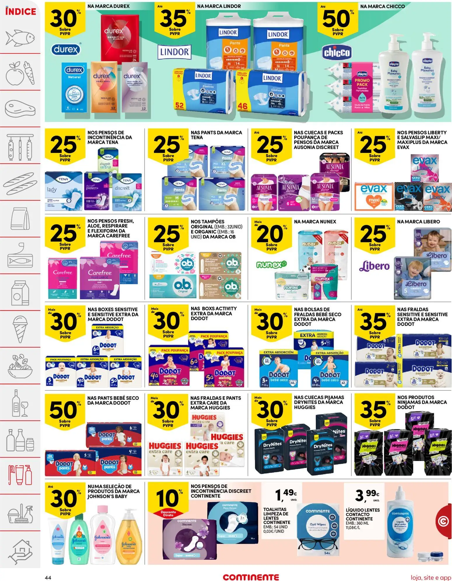 Continente folheto │ válido de 02.12.2025 | Página: 44 | Produtos: Fraldas, Pijamas, Cuecas