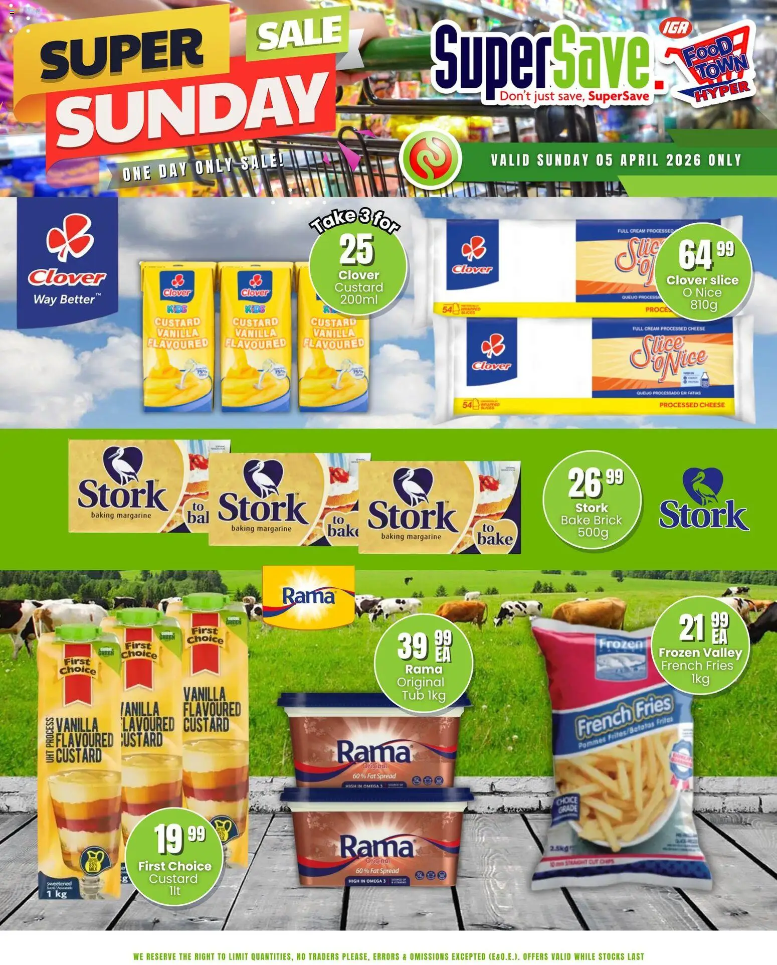New Super Save catalogue – valid from 05.04.2026 | Page: 2 | Products: Custard, Cheese, Cream, Fat spread