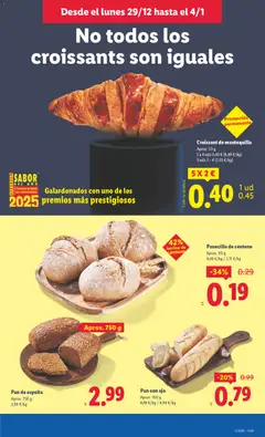 Vista previa Lidl - Canarias válido desde el 29.12.2025 | Página: 27 | Productos: Pan, Croissant, Συσκευή ροής
