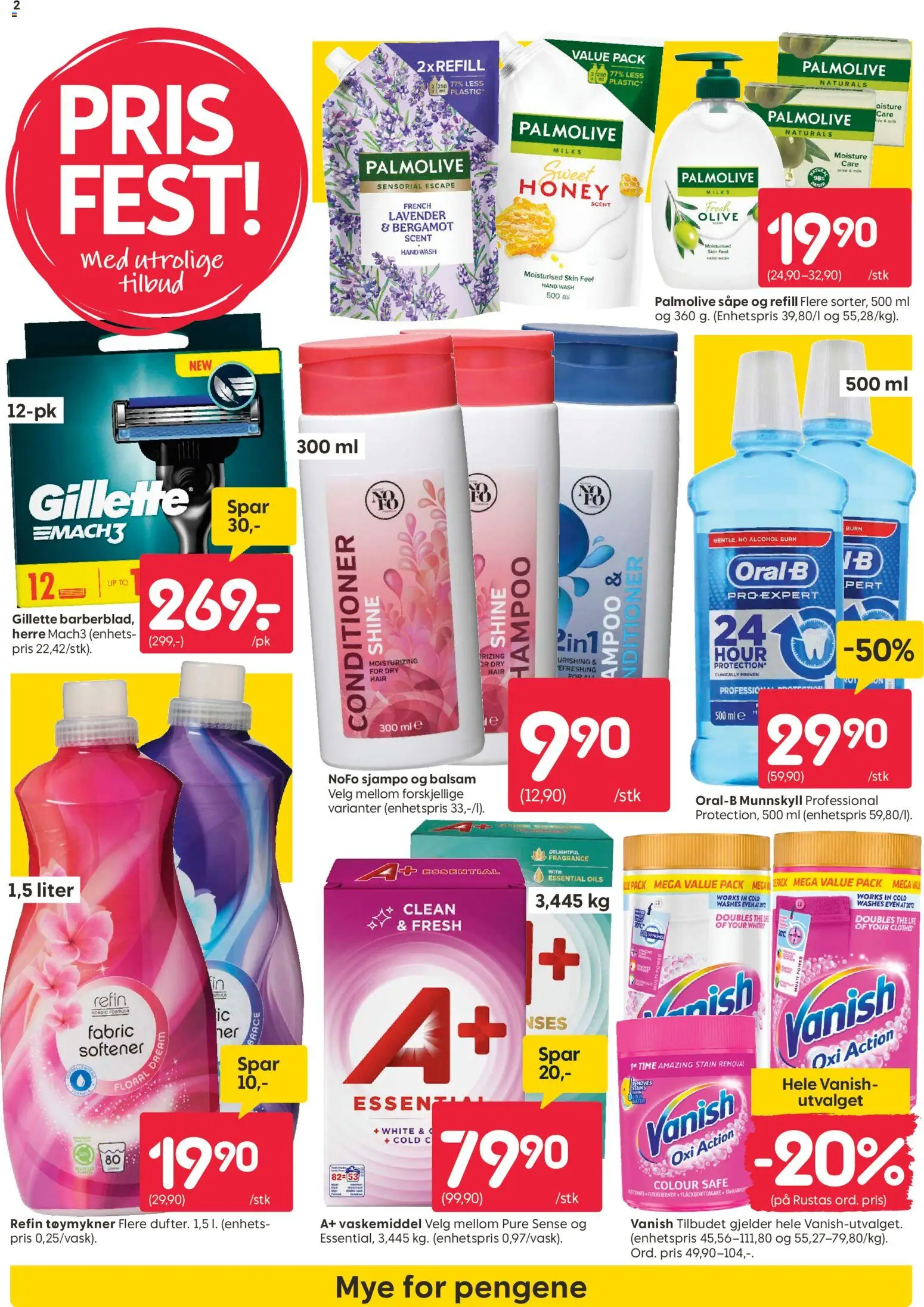 {H1} | Side: 2 | Produkter: Såpe, Munnskyll, Tøymykner, Jupe en jean