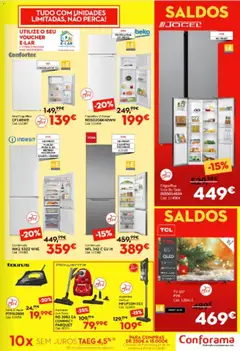 Pré-visualização Conforama folheto válido de 26.12.2025 | Página: 7 | Produtos: Ferro a vapor, Congelador, Ferro, Aspirador