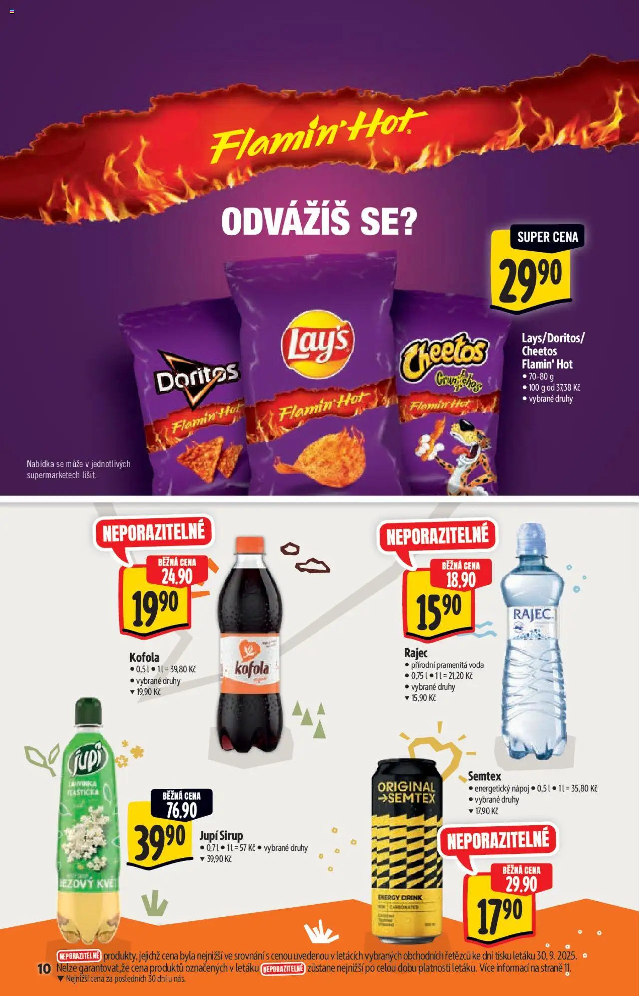 Albert katalog - Supermarket od 08.10.2025 | Strana: 10 | Produkty: Voda, Cheetos, Jupí, Energy drink