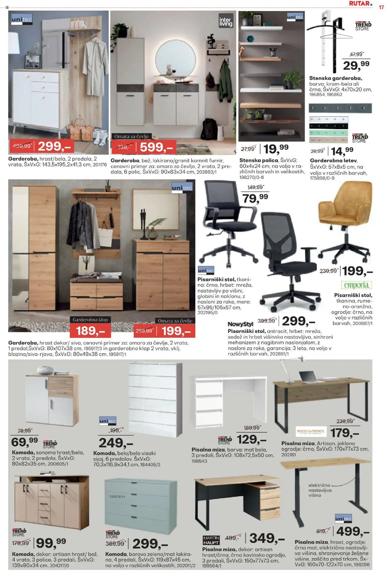 Rutar katalog │ velja od 20.08.2025 | Stran: 17 | Izdelki: Omara, Barva