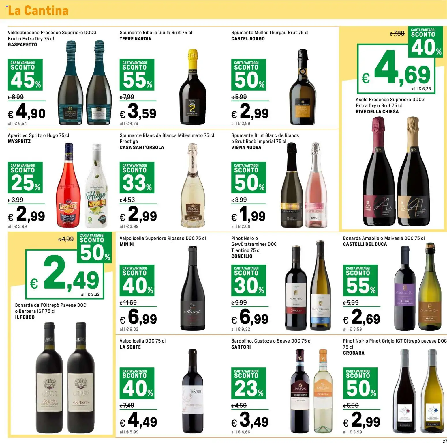Volantino Iper del 07.01.2026 | Pagina: 27 | Prodotti: Prosecco, Spumante, Aperitivo