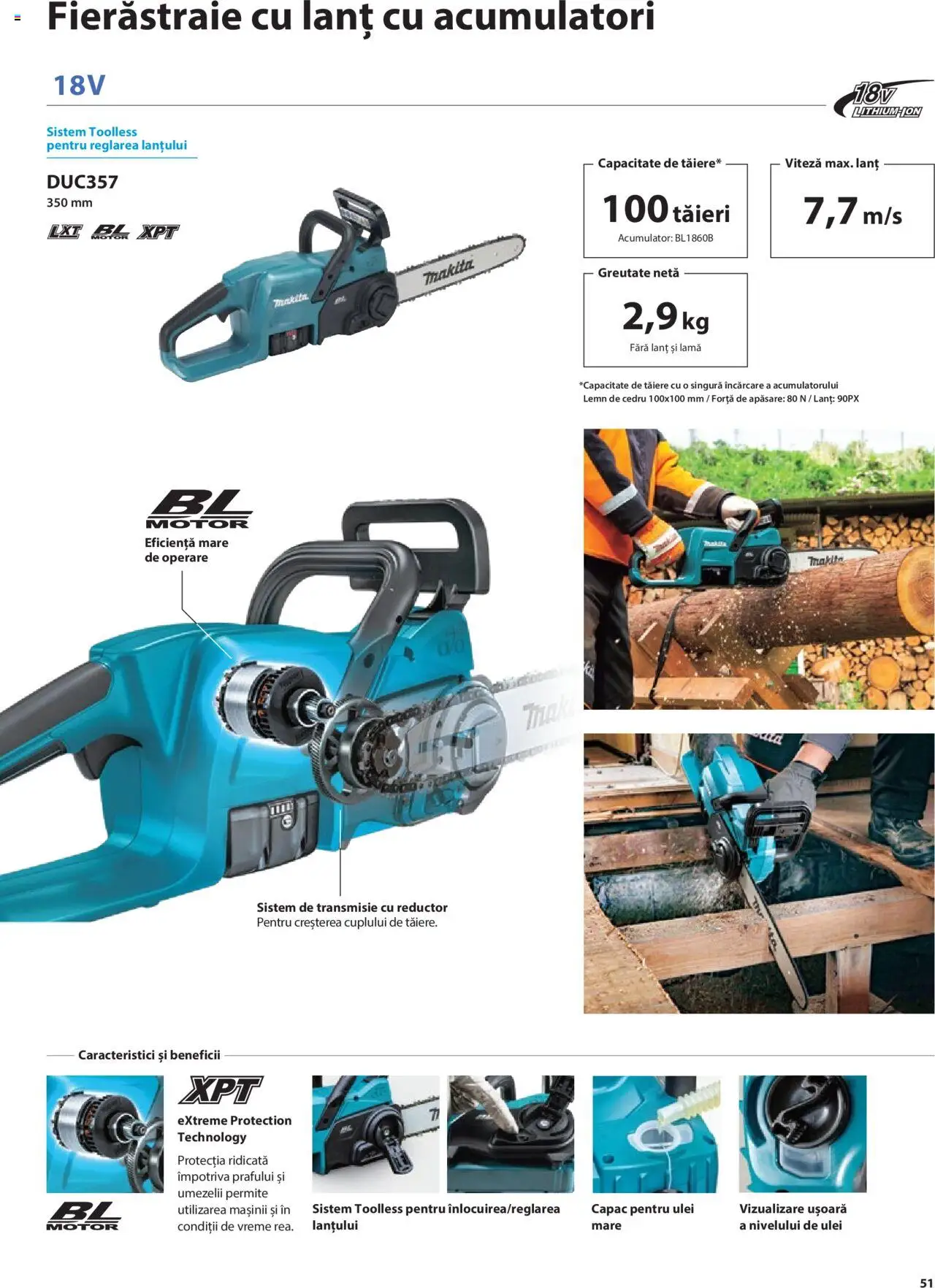 Makita catalog - Mașini de Grădină – valabil de la 08.01.2025 | Pagină: 51 | Produse: Ulei