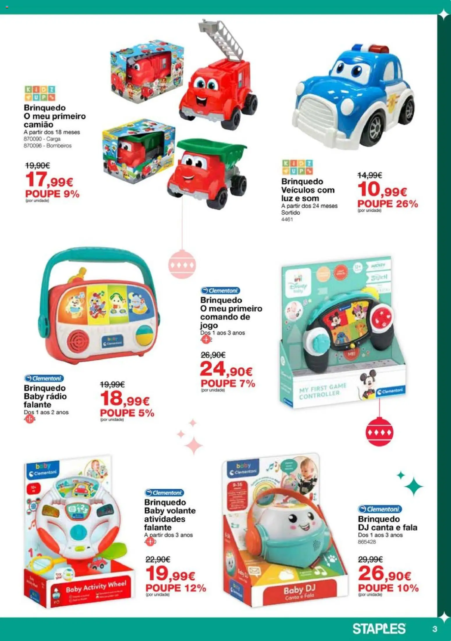 Staples - Folheto Brinquedos 2025 │ válido de 25.11.2025 | Página: 3 | Produtos: Rádio