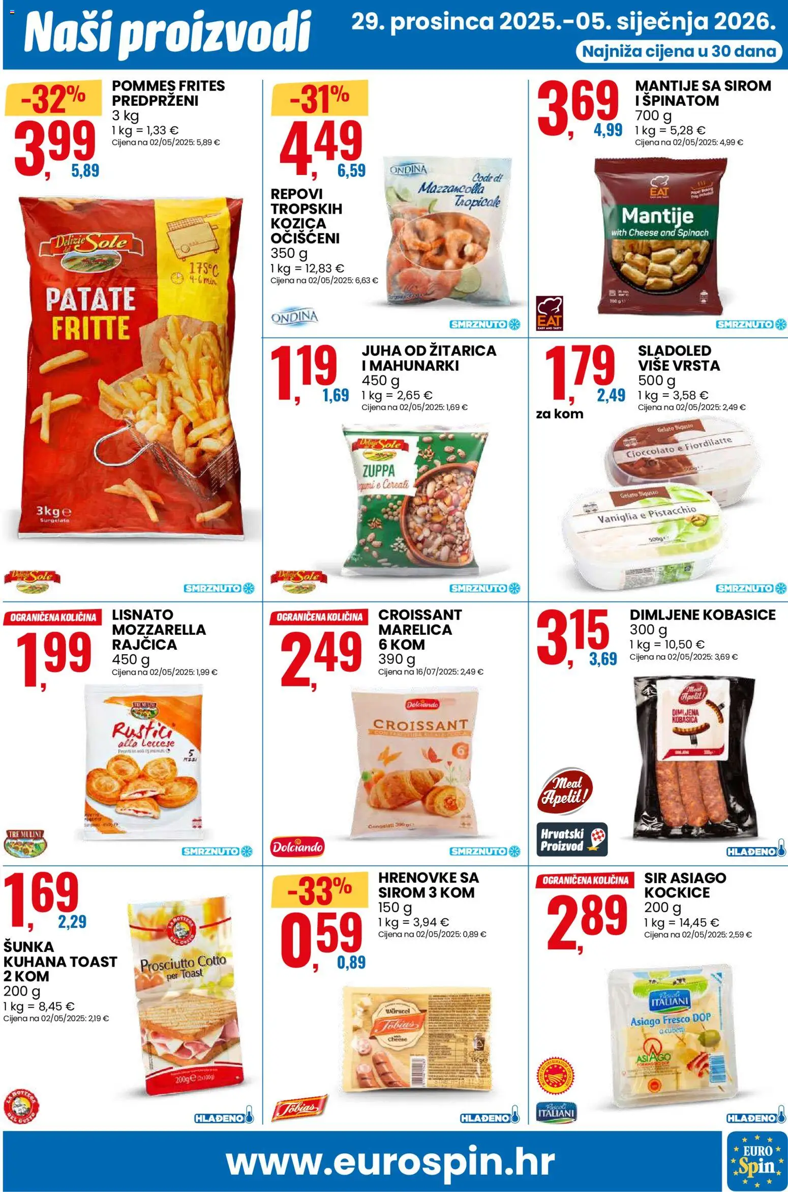 Eurospin katalog | vrijedi od 29.12.2025 | Stranica: 13 | Proizvodi: Sir, Hrenovke, Kobasica, Rajčica