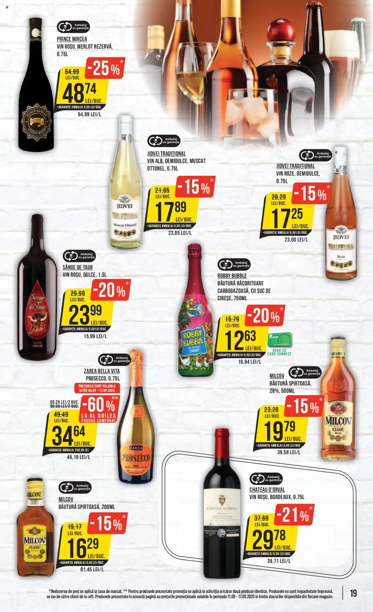 Noul catalog Mega Image – valabil de la 11.09.2025 | Pagină: 19 | Produse: Prosecco, Suc, Vin