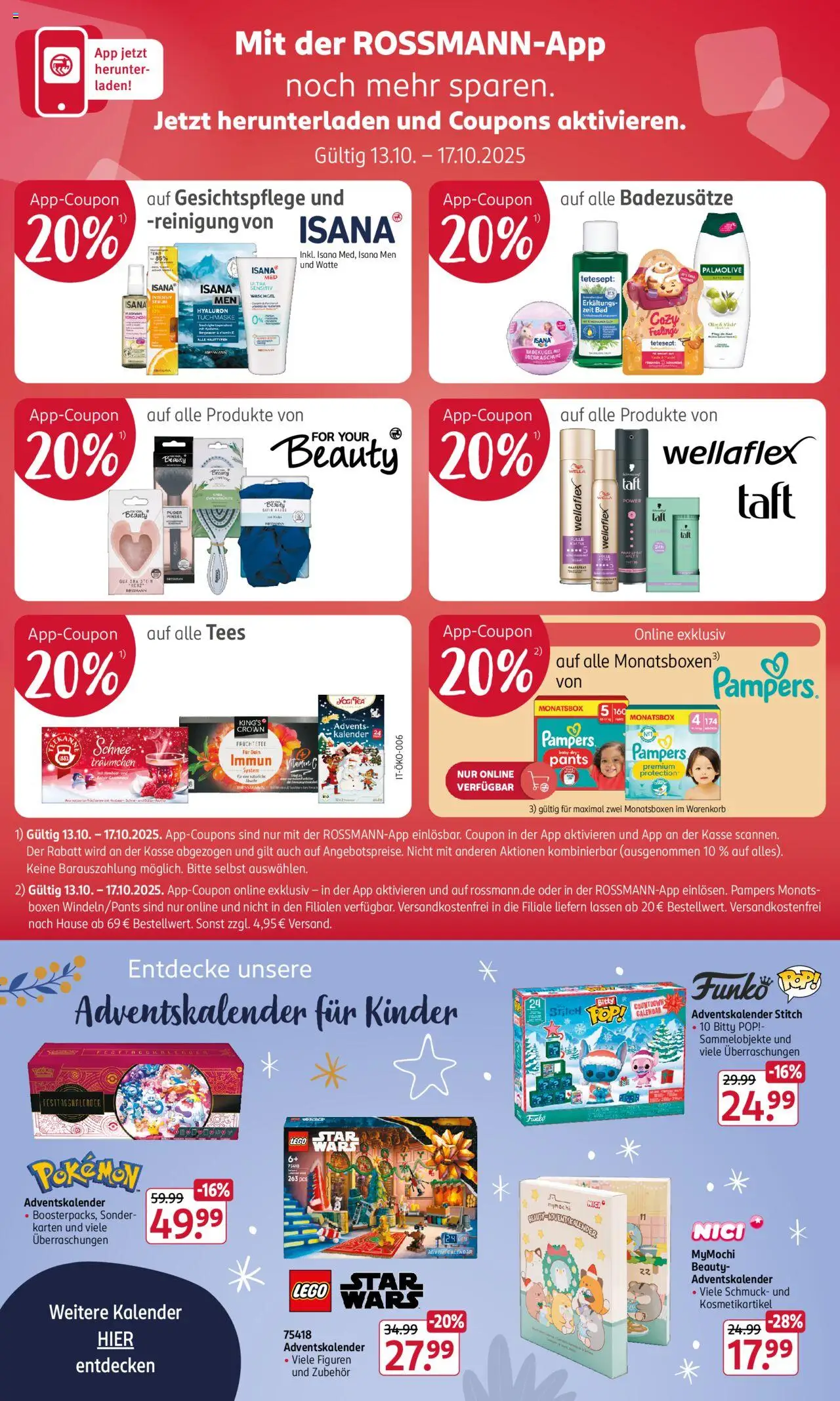 Rossmann Prospekt 	 – gültig ab 13.10.2025 | Seite: 18 | Produkte: Bad, Pampers, Pinsel, Tuchmaske