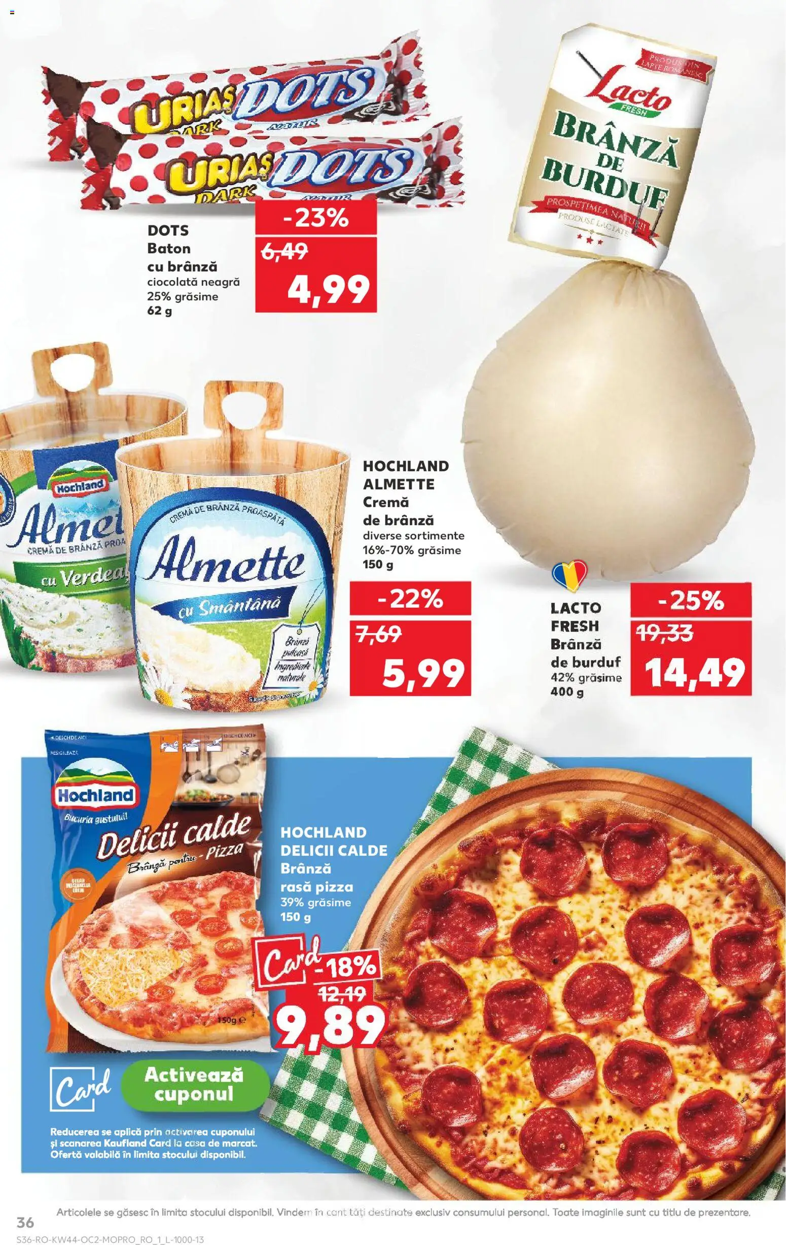 Kaufland RO akciós ujság - amely érvényes a következő dátumtól: 29.10.2025 | Oldal: 36 | Termékek: Pizza
